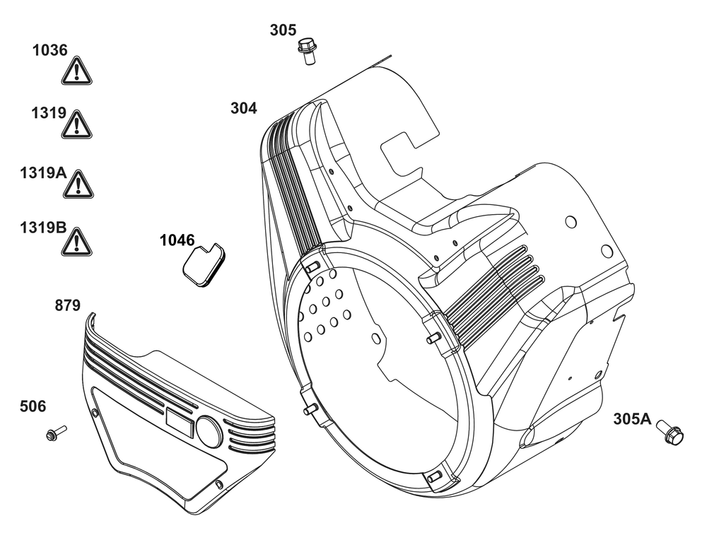 Blower Housing Group Diagram and Parts List for 385447-0407-B5 200000 - 399999 Briggs and Stratton Engine